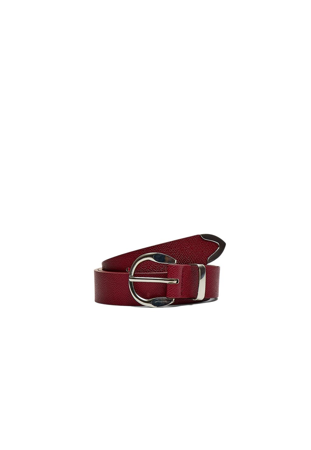 Belt with round buckle