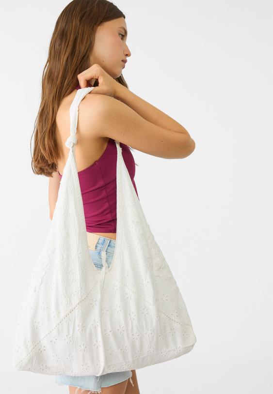 embroidered fabric bag