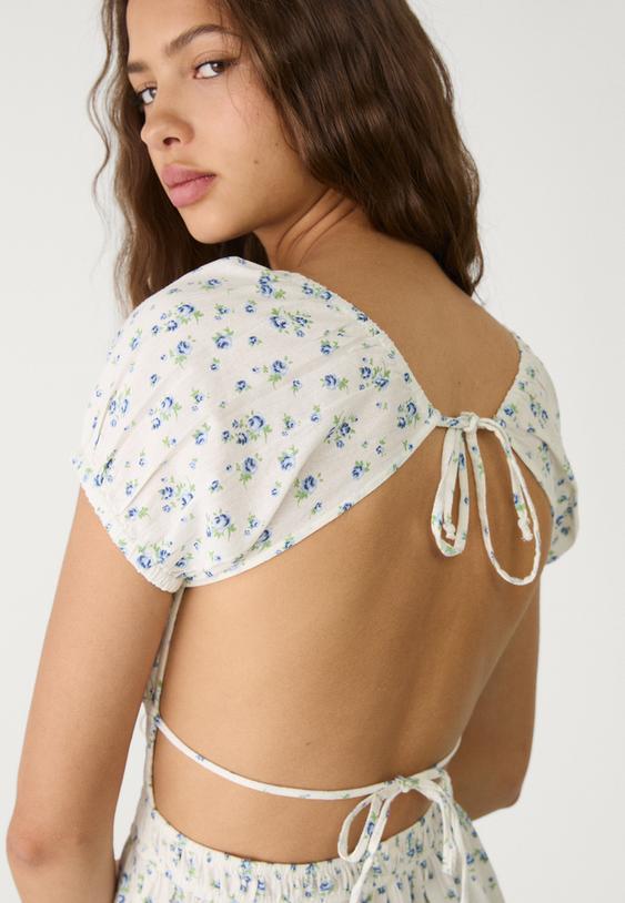 vestido corto estampado