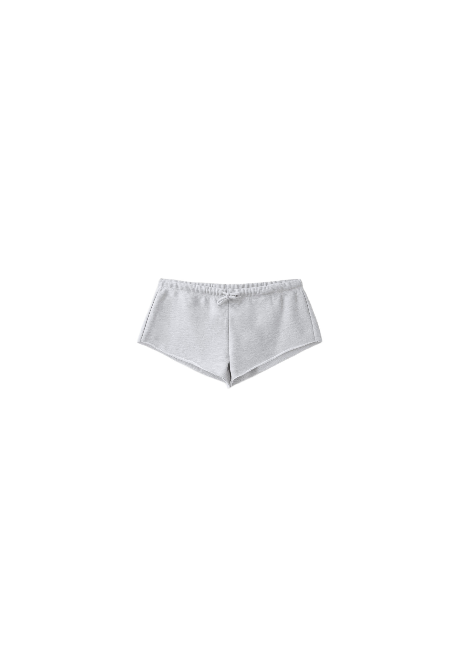 Plush mini shorts — Grey melange