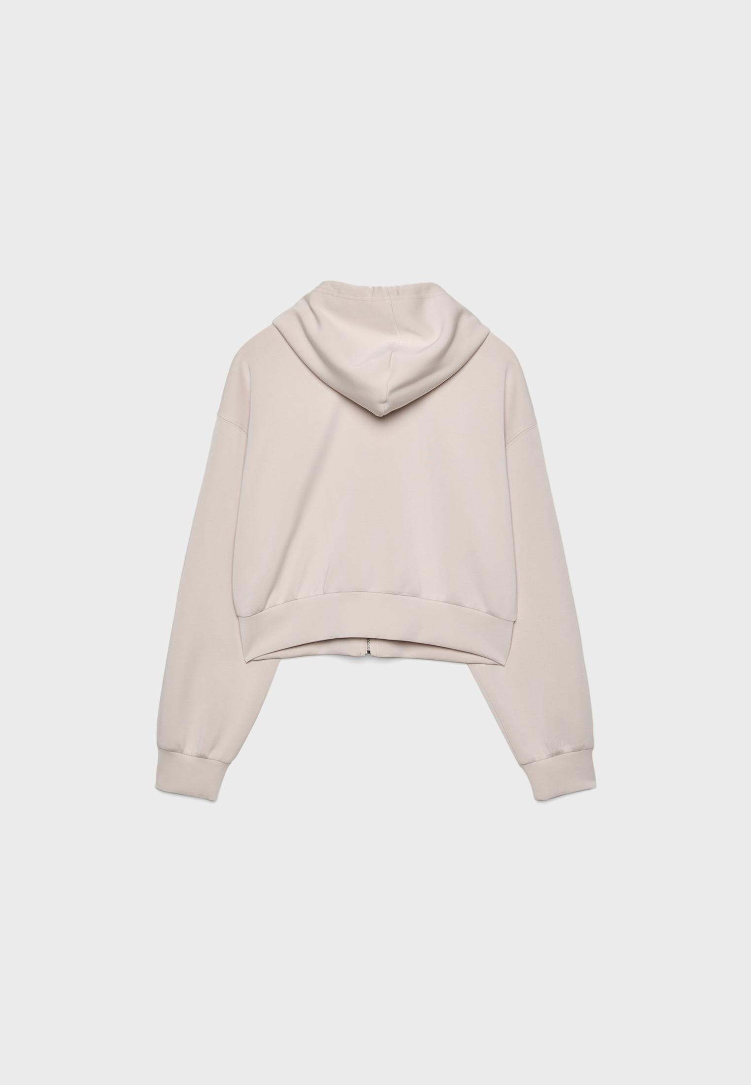 Yumuşak dokulu fermuarlı sweatshirt - Görsel 13