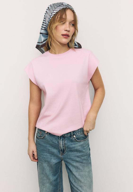 b06 t shirt basic a maniche cadenti