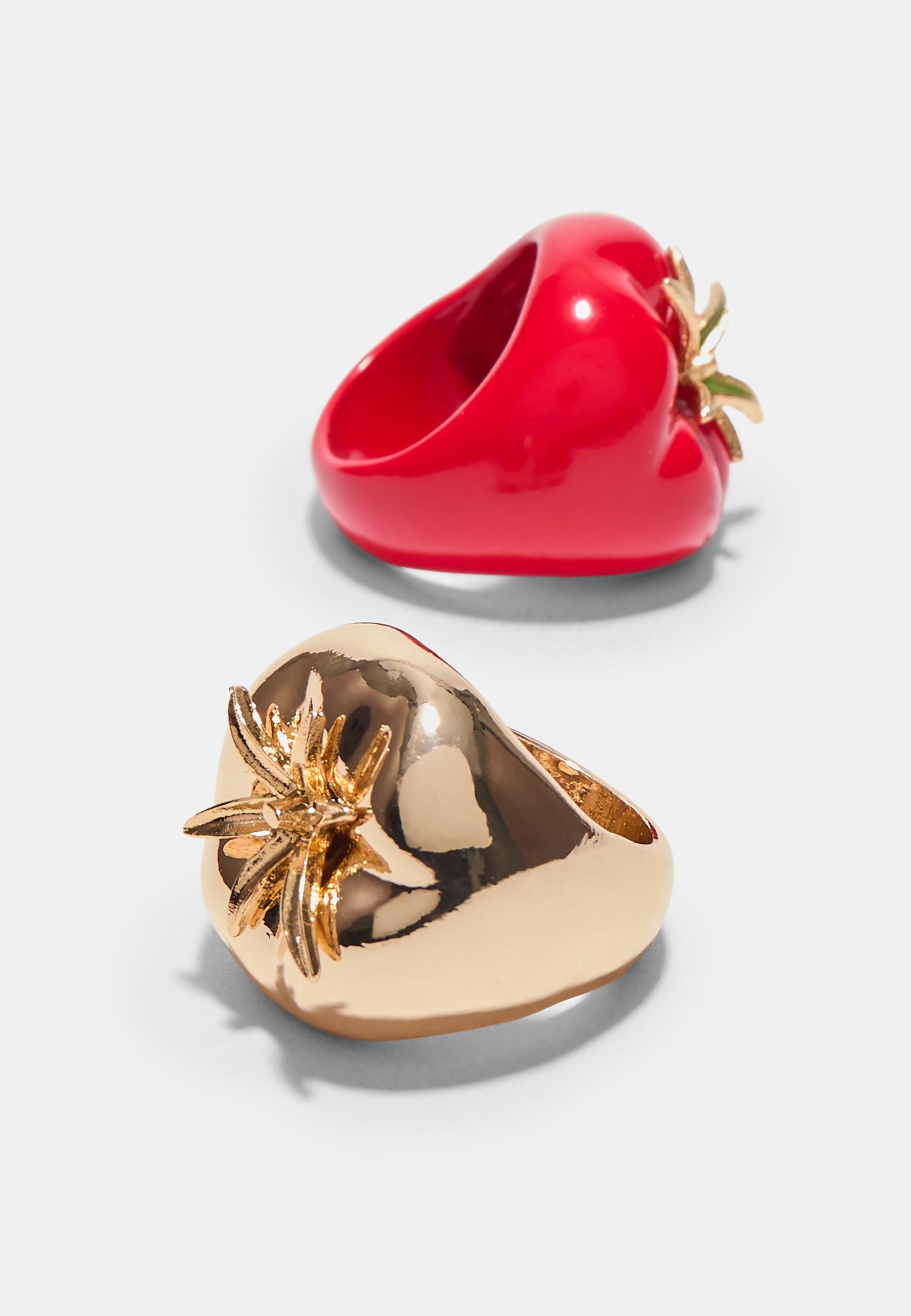 Set of 2 tomato rings — Red