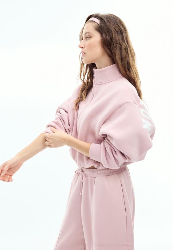 dik yaka crop sweatshirt