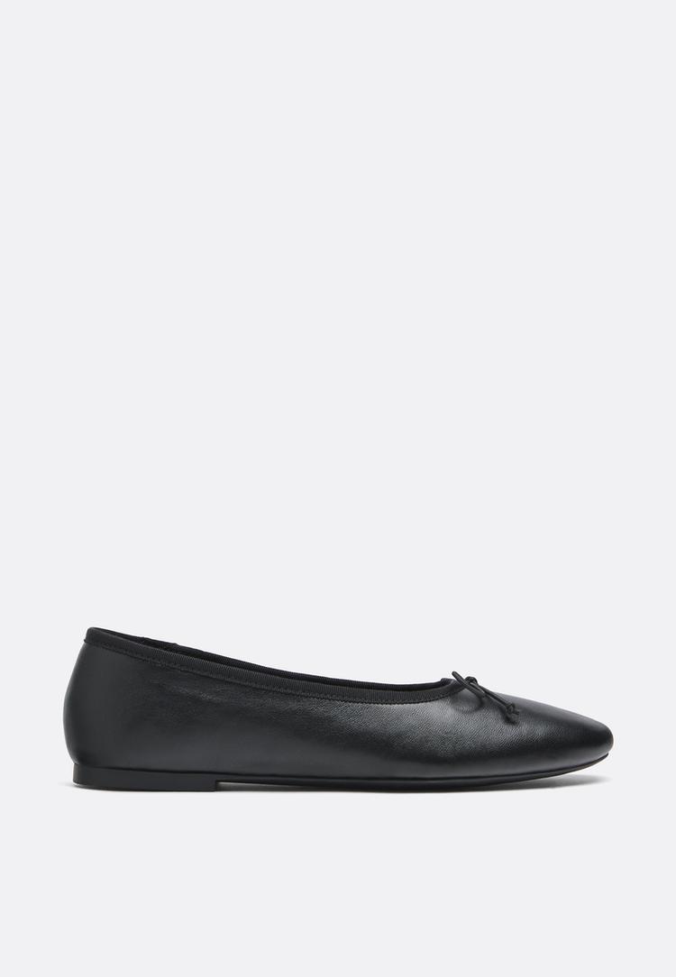 Stradivarius Balerini Din Piele Extraflexibili Negru 37