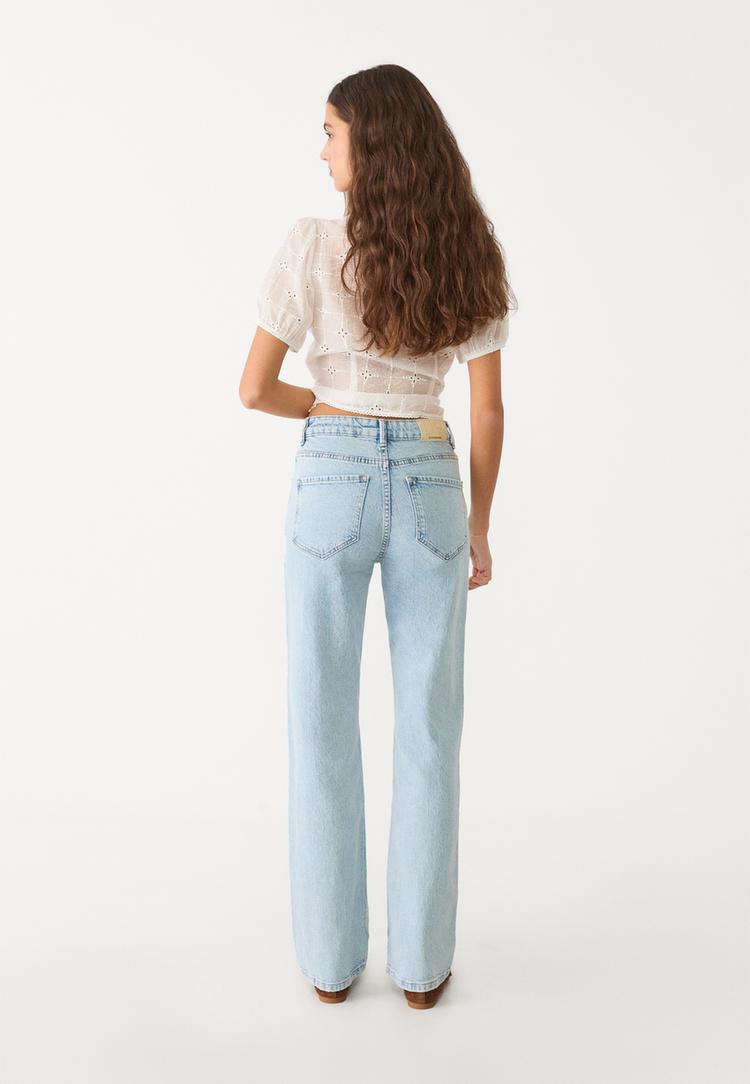 d98 jeans straight efecto vintage