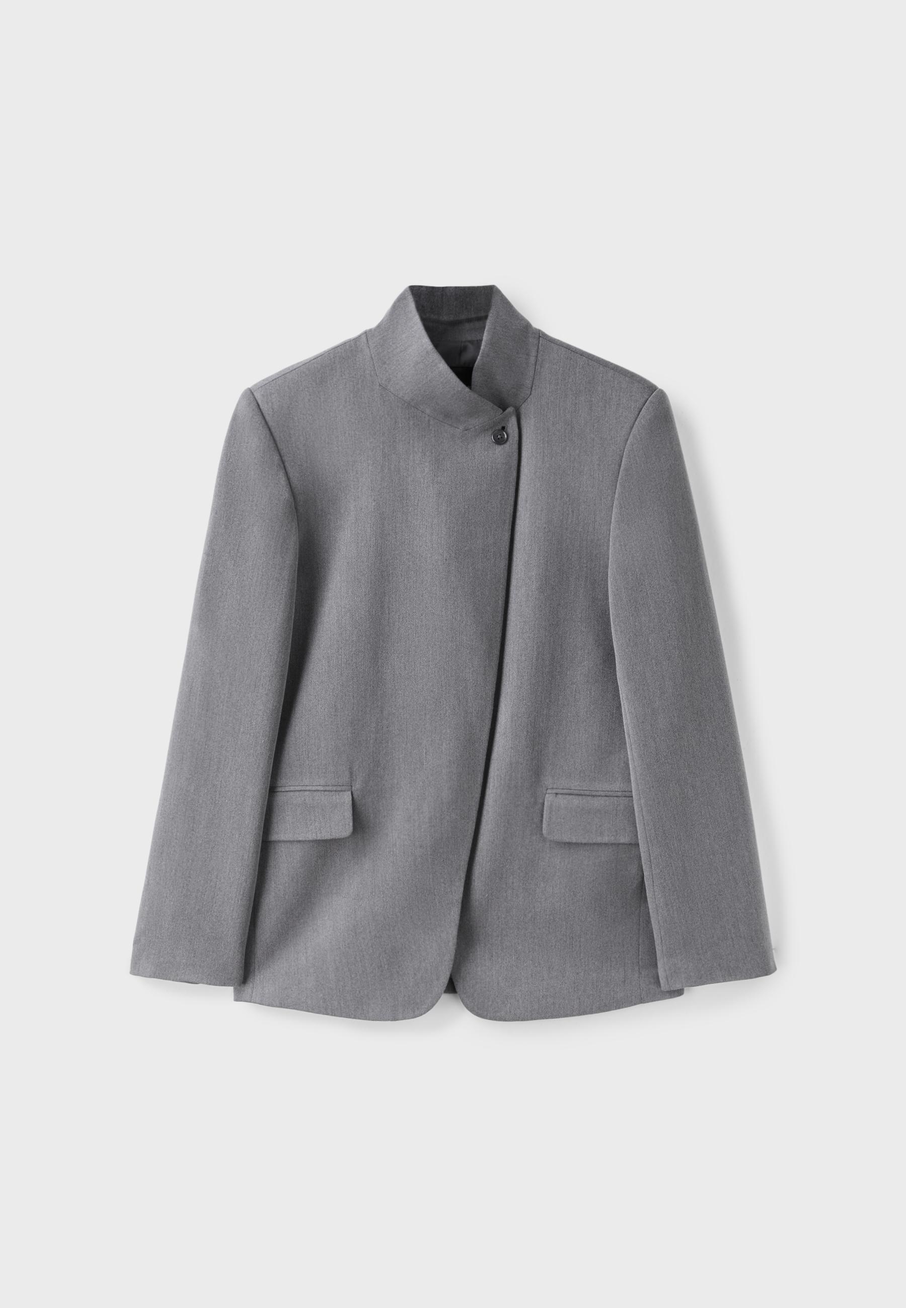 Asymmetric blazer — Grey
