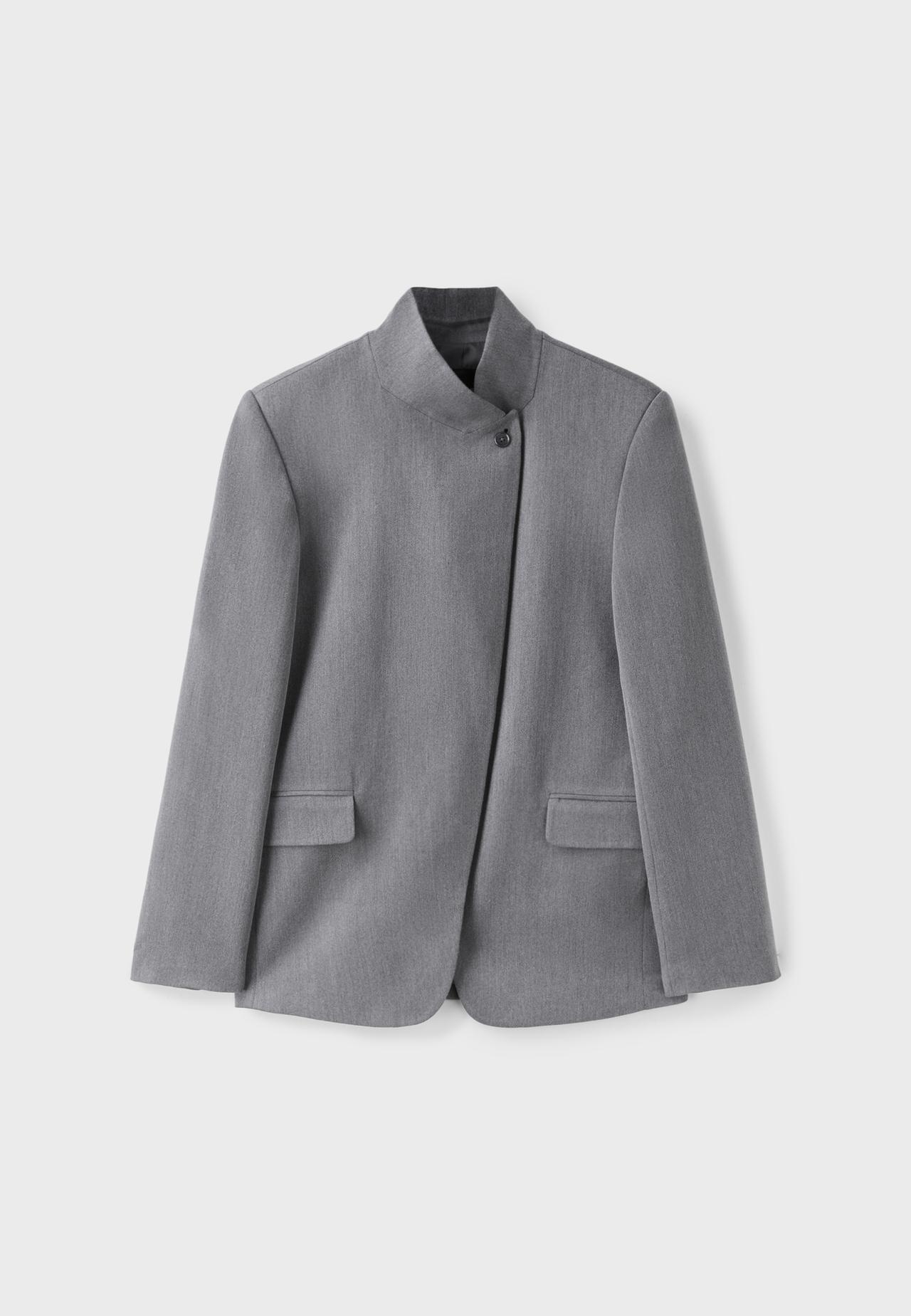 Asymmetric blazer — Grey