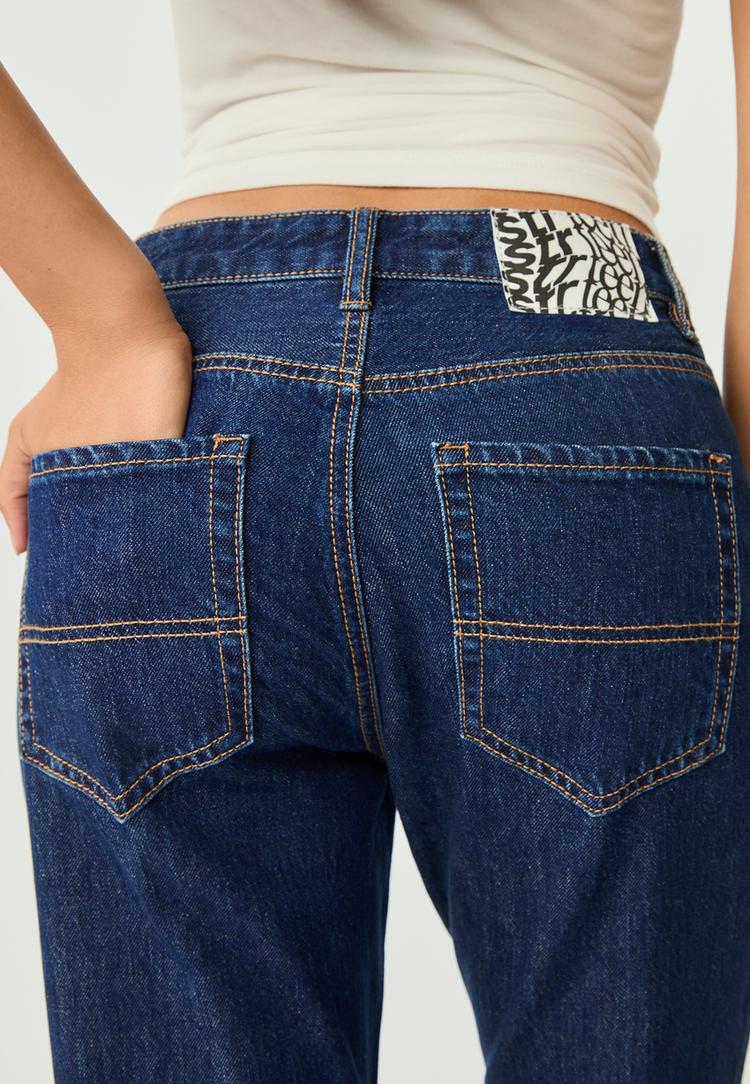 jeans straight high waist comfort