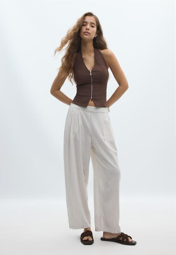 pantalon fluido barrel l01209641