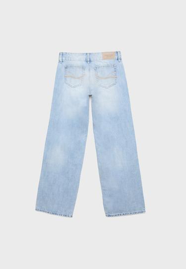Low-rise straight jeans with hammer waist — MEDIUM LIGHT BLUE DENIM 8