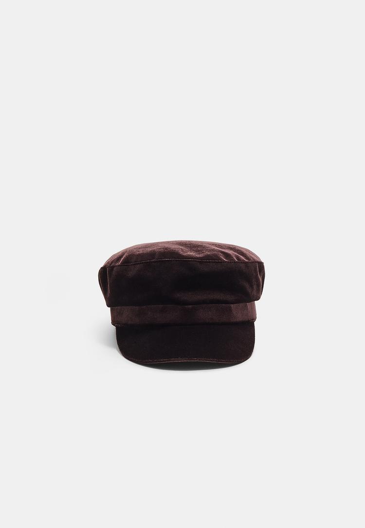 velvet nautical cap