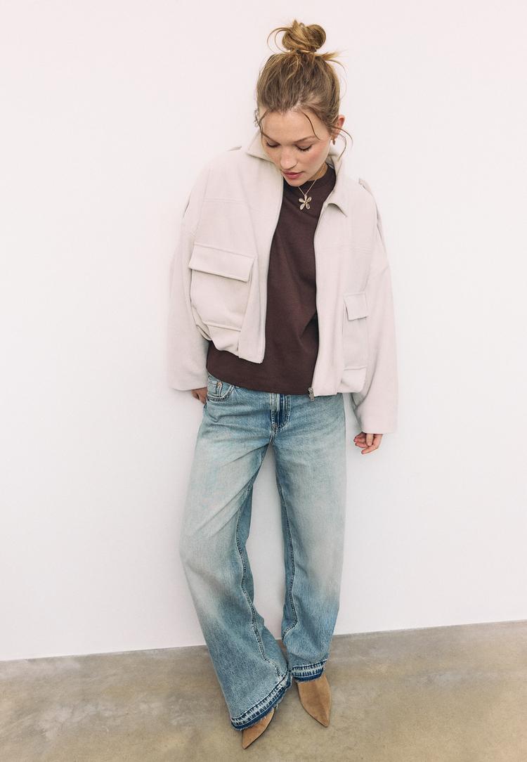 faux suede bomber jacket