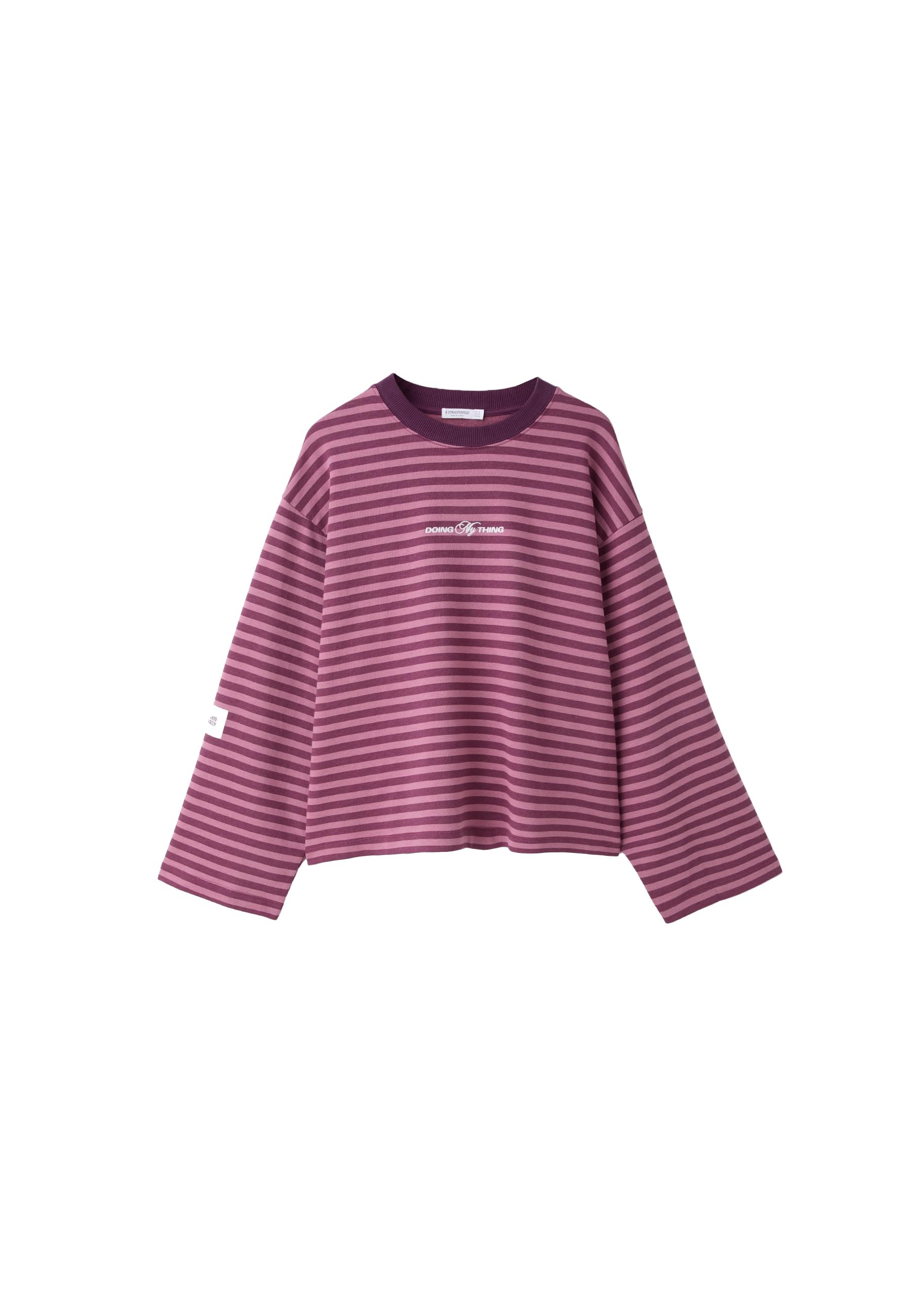 Striped sweatshirt — Purple