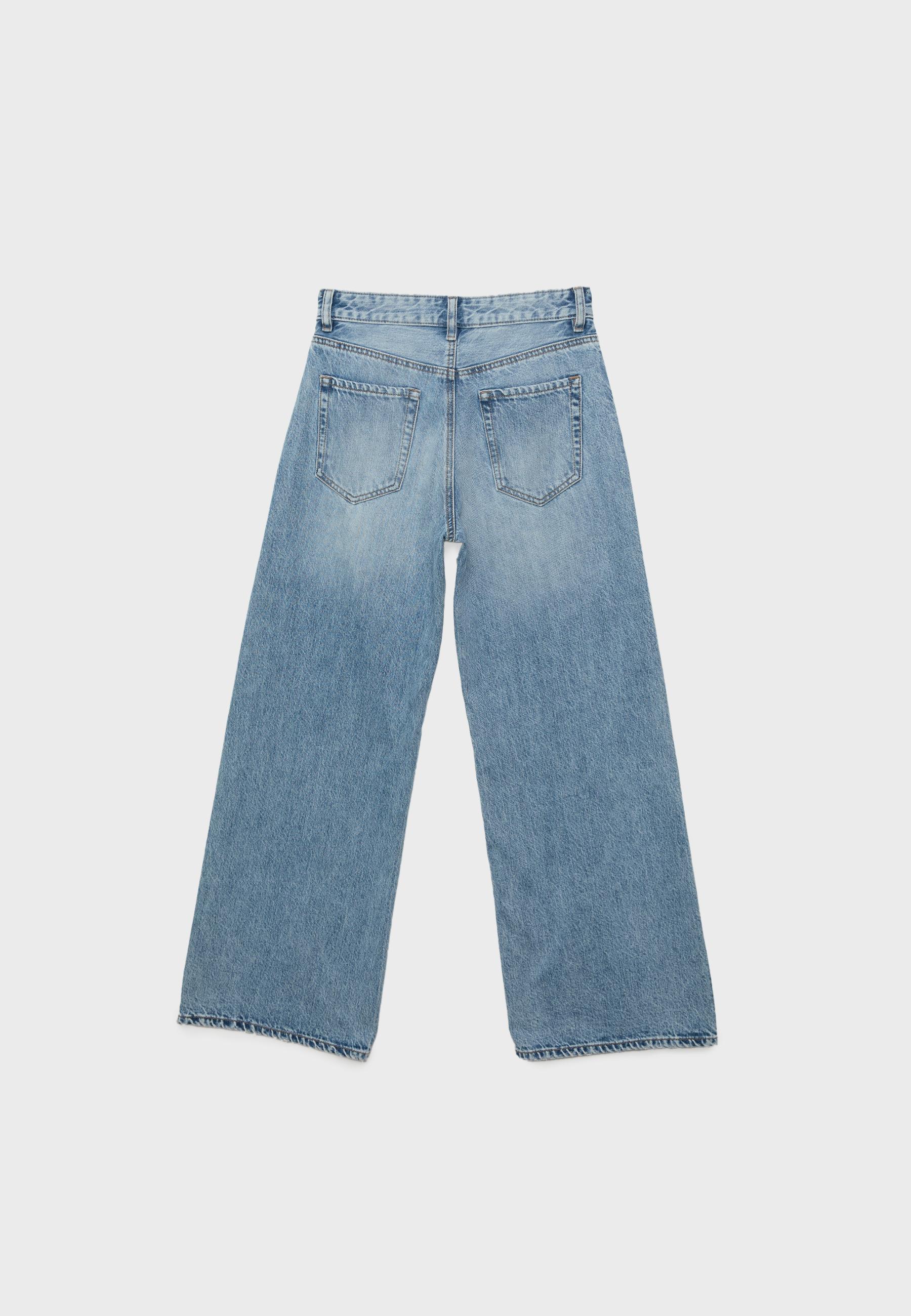 Wide-leg jeans — MEDIUM LIGHT BLUE DENIM