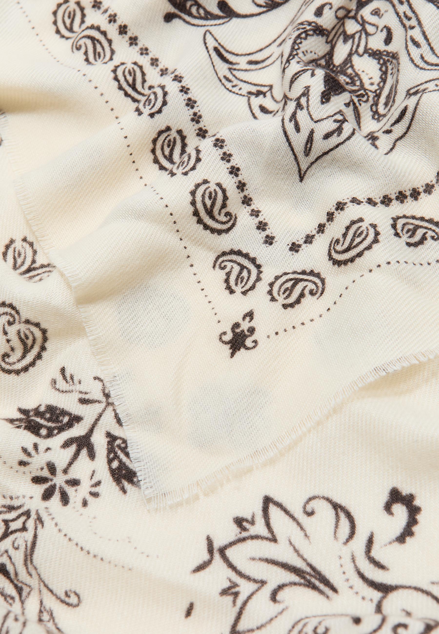Cashmere-effect scarf — Ecru