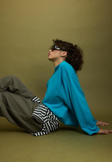 Long sleeve T-shirt — Turquoise 4