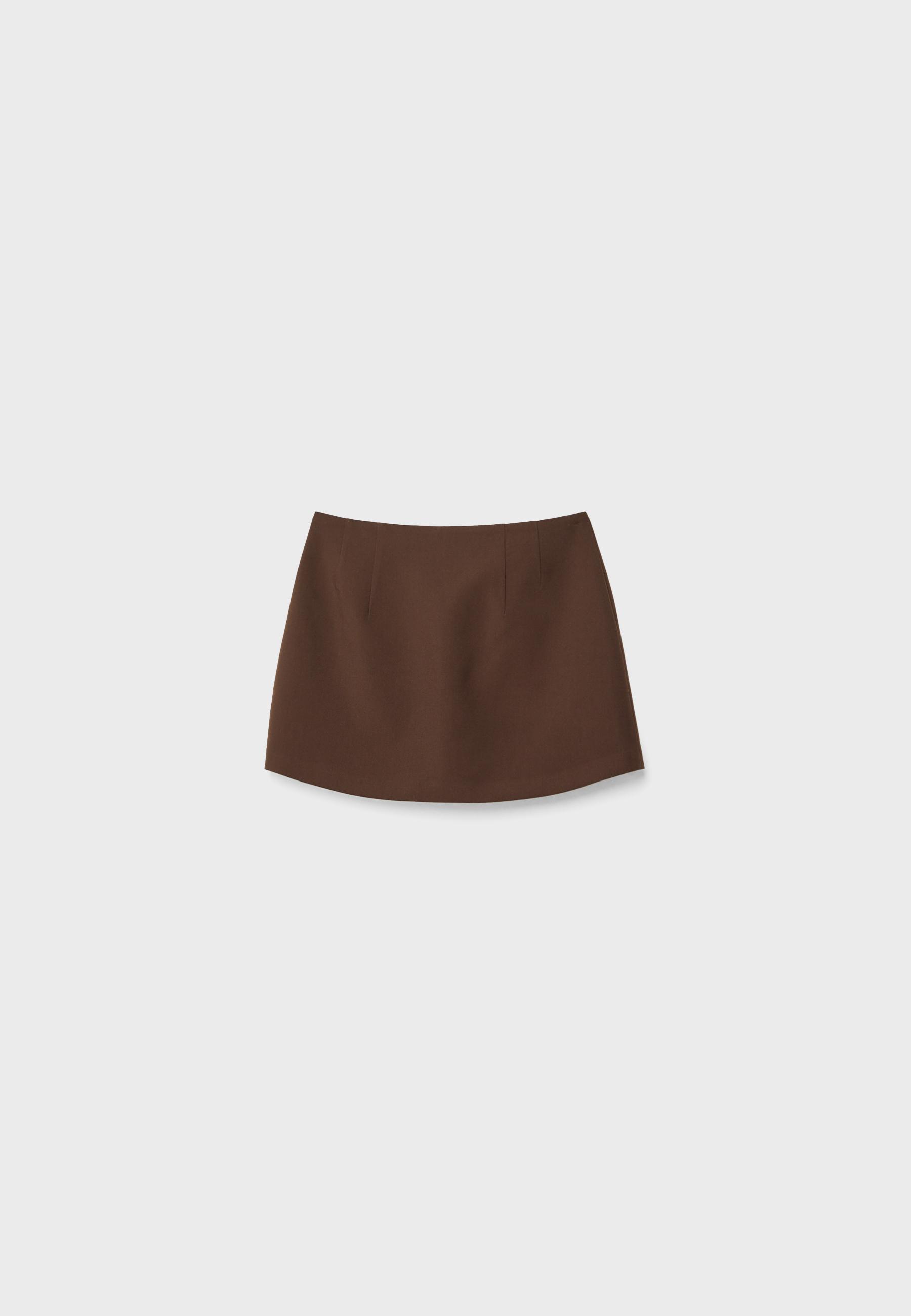 Side split skort — Brown