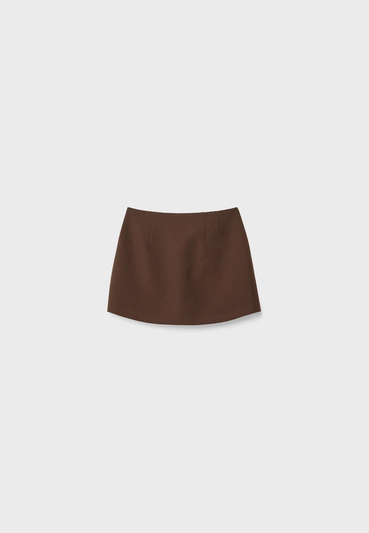 Side split skort — Brown