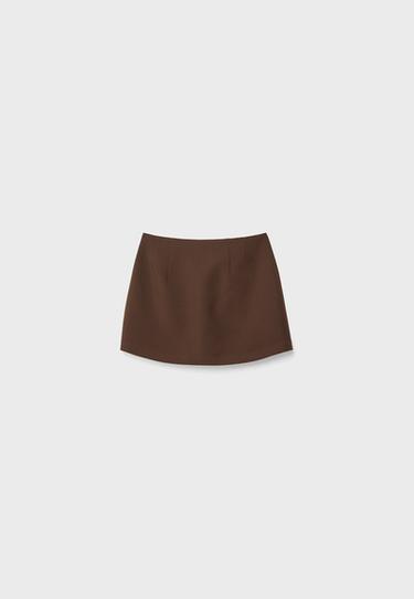 Side split skort — Brown 8