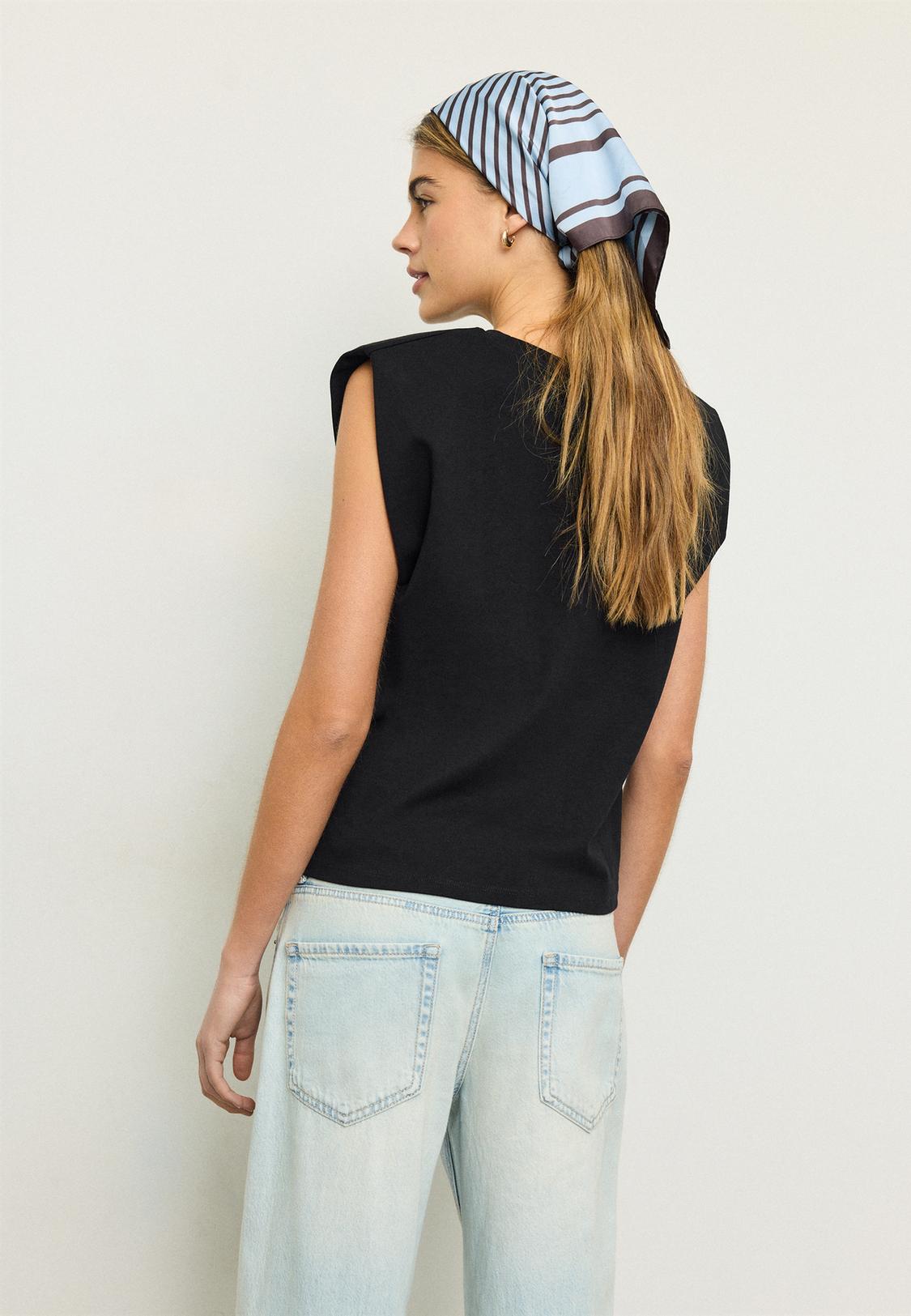 PRETTODAY Canotta Donna Con Spalline – Cotone Morbido – Tinta Unita – Perfetta Per Sport, Palestra, Estate – Colore Blu, Taglia XS