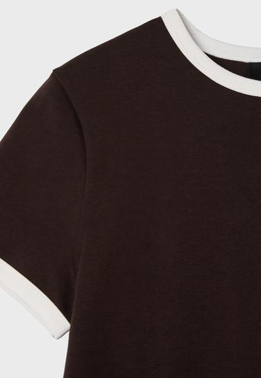 B02 Basic regular fit soft-touch T-shirt — Brown 9