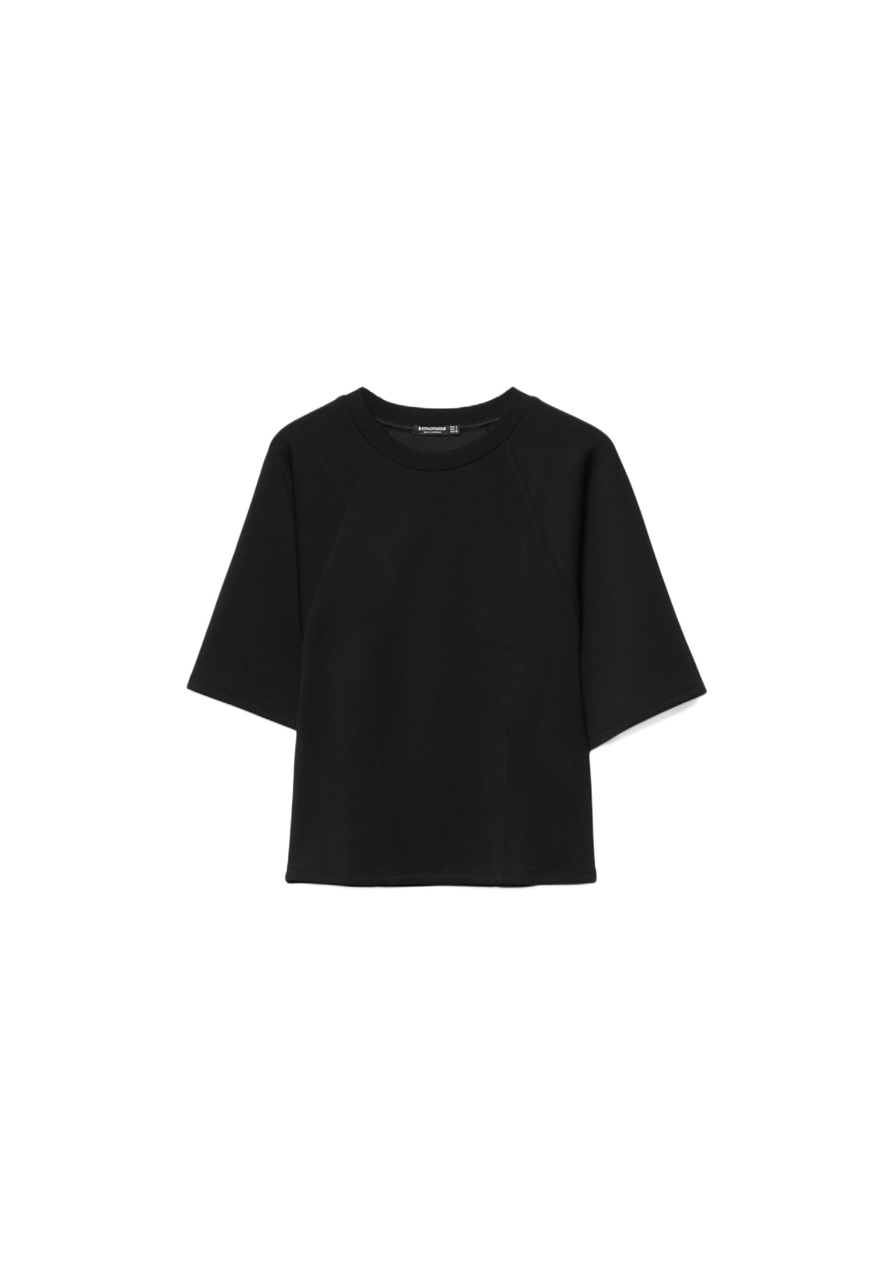 Soft-touch short sleeve T-shirt — Black