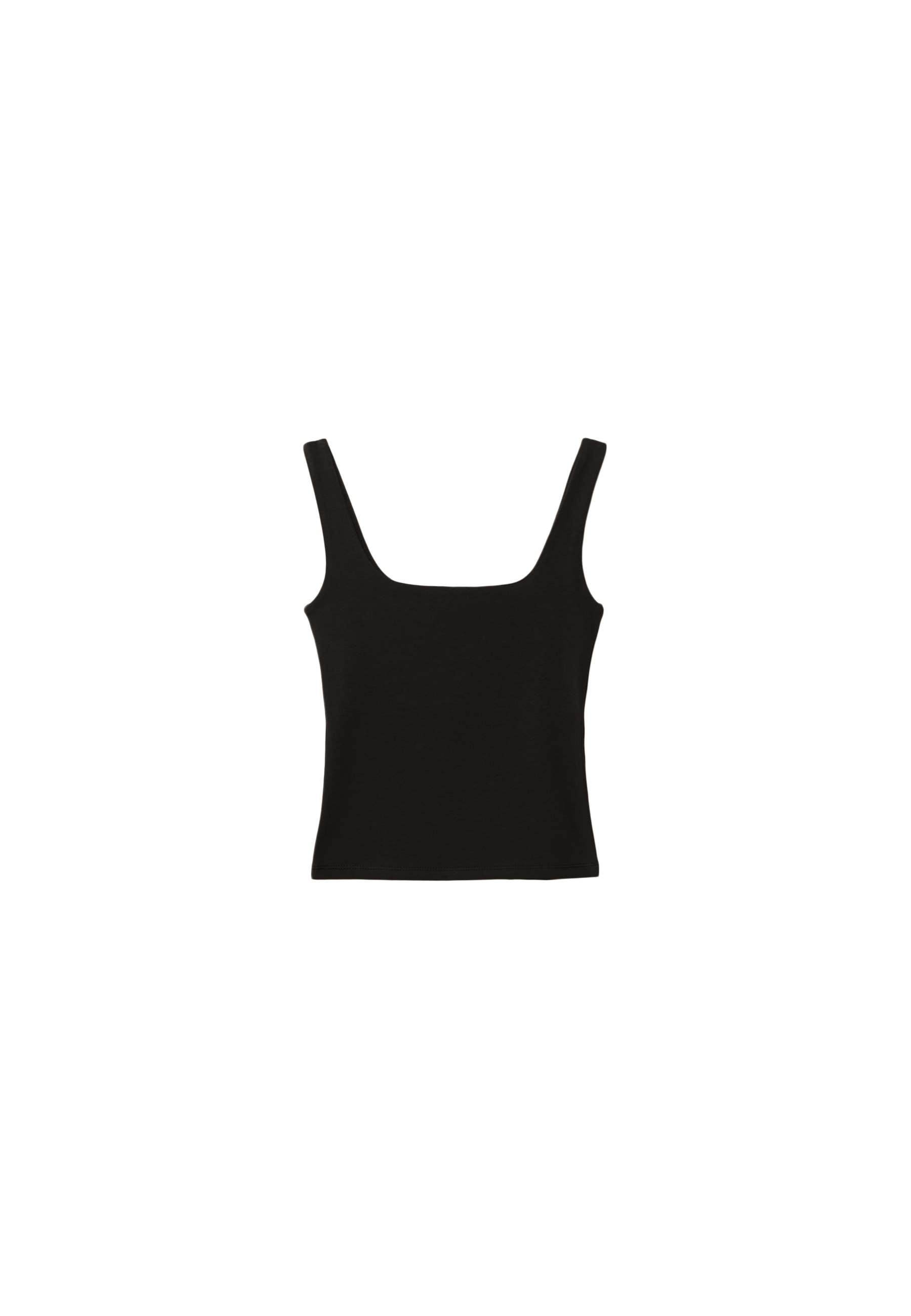 Wide strap top — Black