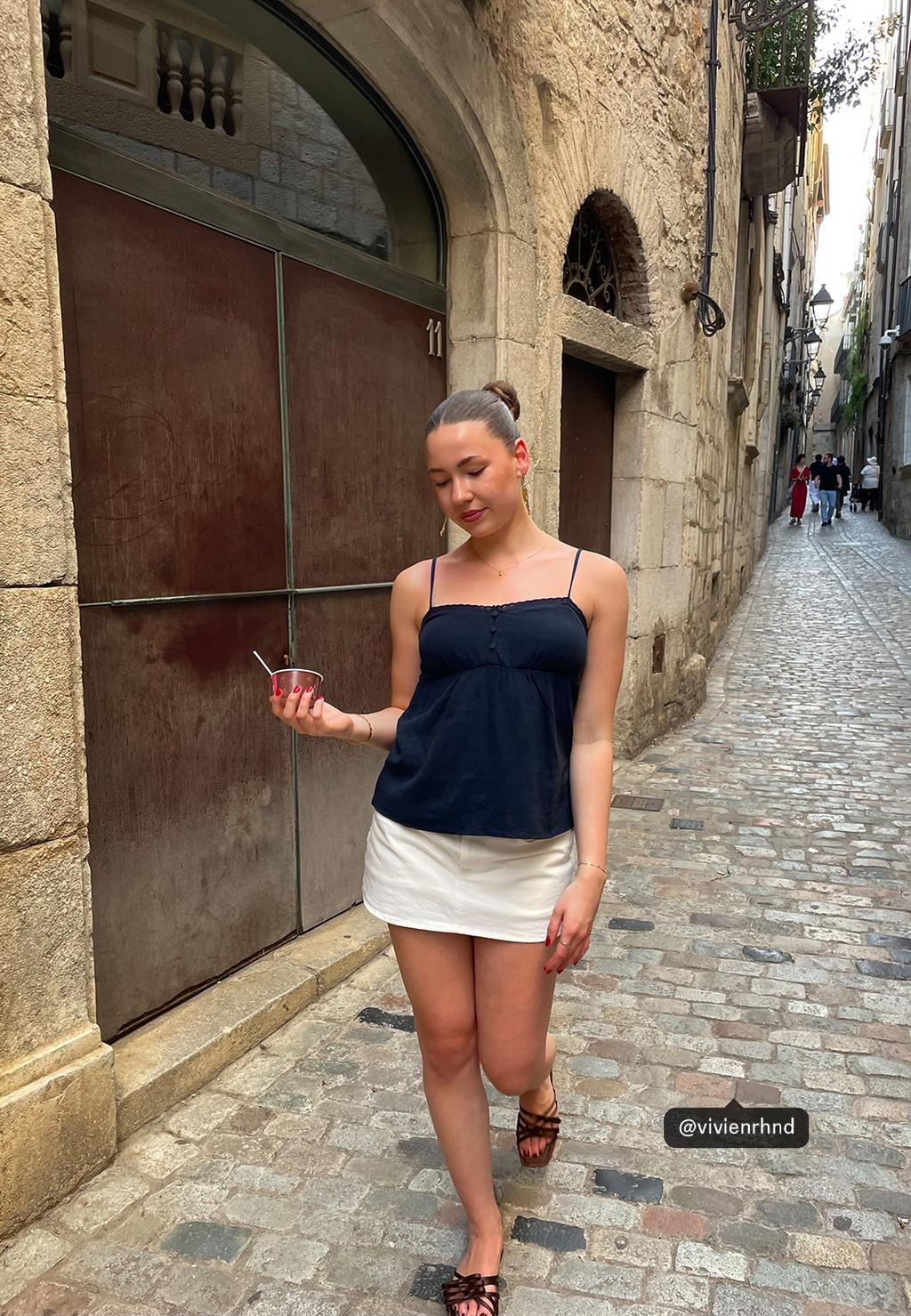 D62 Jupe-culotte en jean