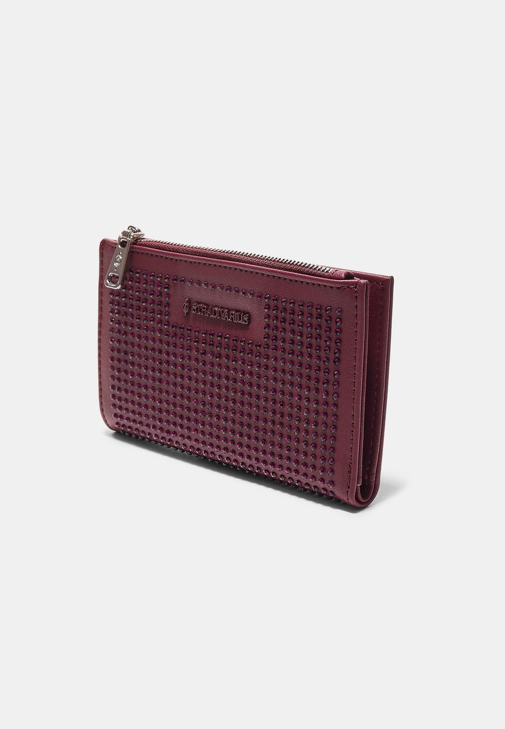 Porte-monnaie porte-cartes allongé à paillettes