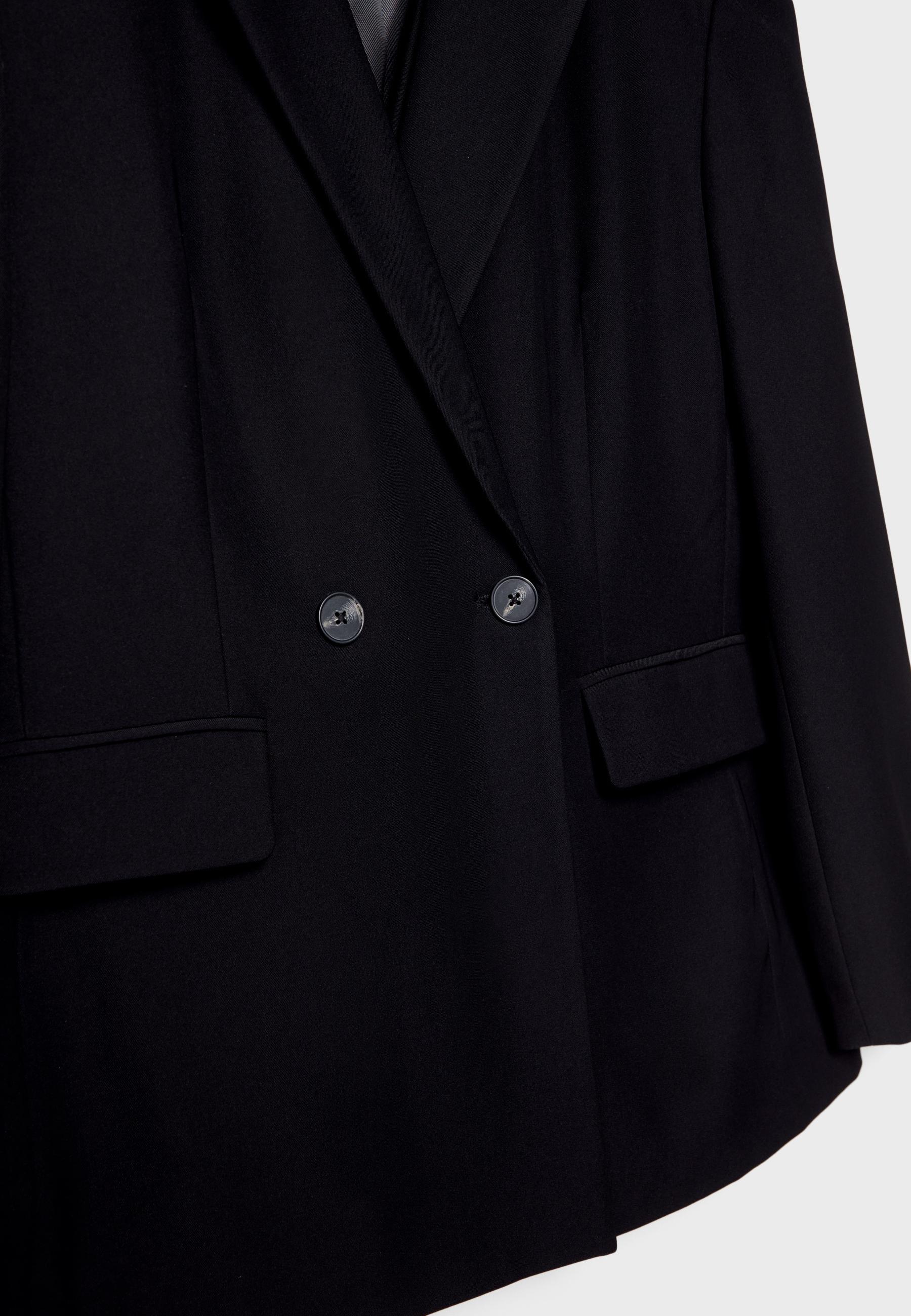 Slim fit double-breasted blazer — Black