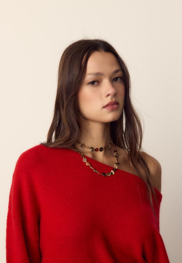 set 2 collares cordon mini monedas