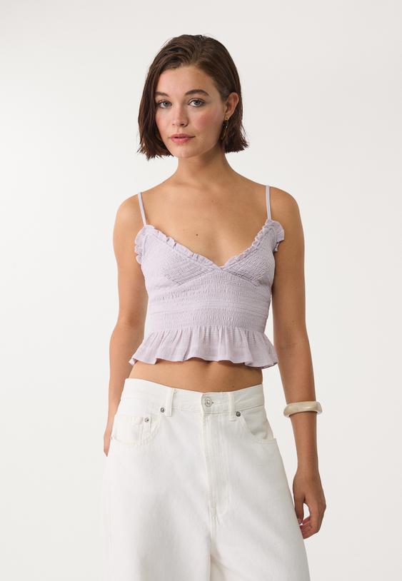 top ajustado volantes