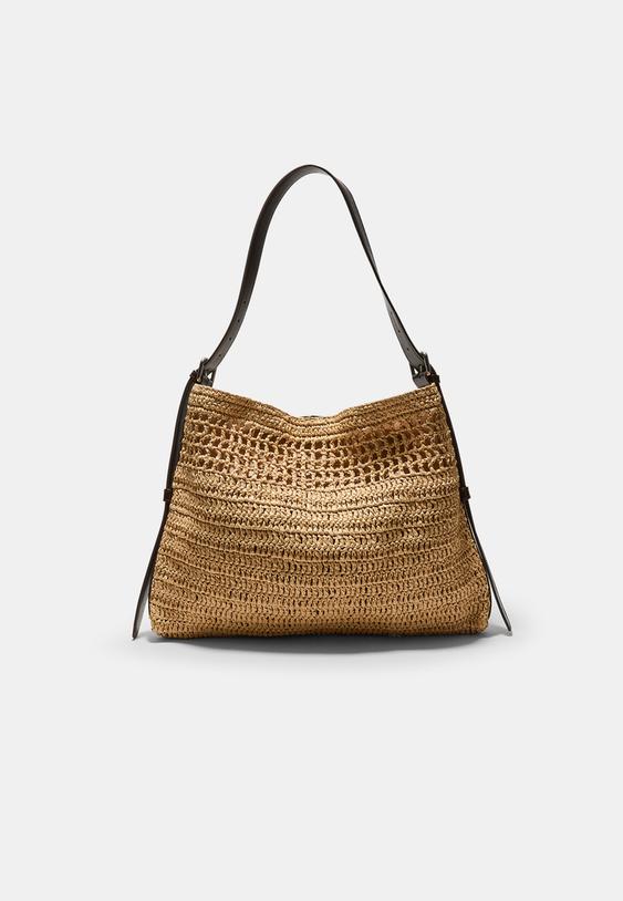 Stradivarius Sac Porté Épaule En Crochet Écru Os