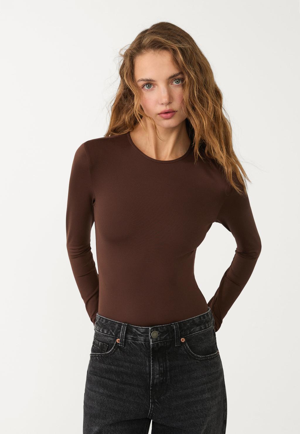 Long sleeve polyamide bodysuit