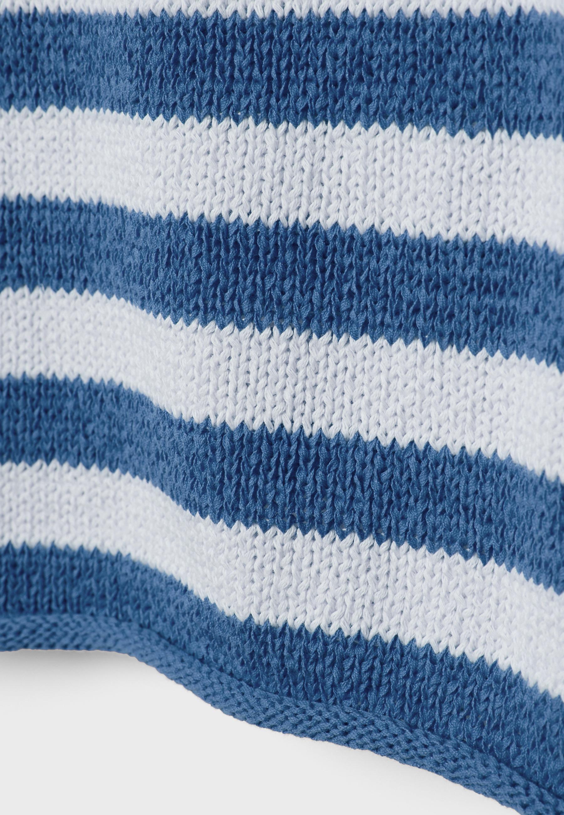 Boat neck knit sweater — Royal blue