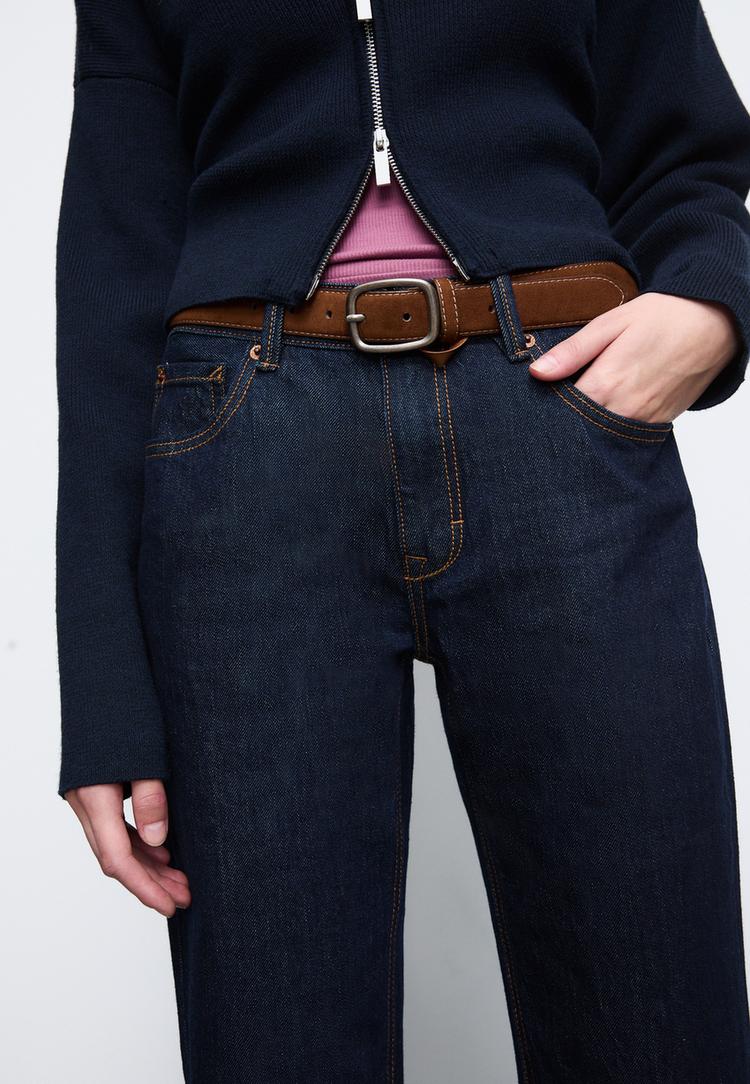 d68 jeans bootcut fit cinto