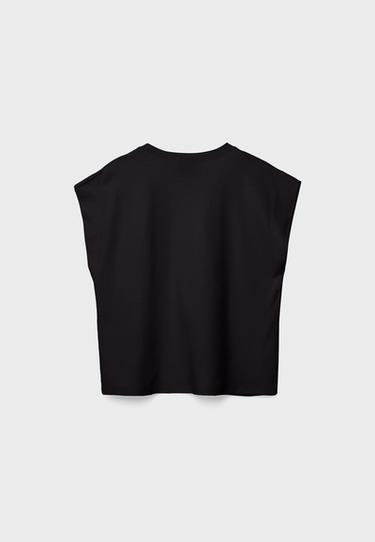 B06 Basic drop shoulder T-shirt — Black 8