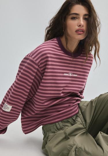 Striped sweatshirt — Purple 6