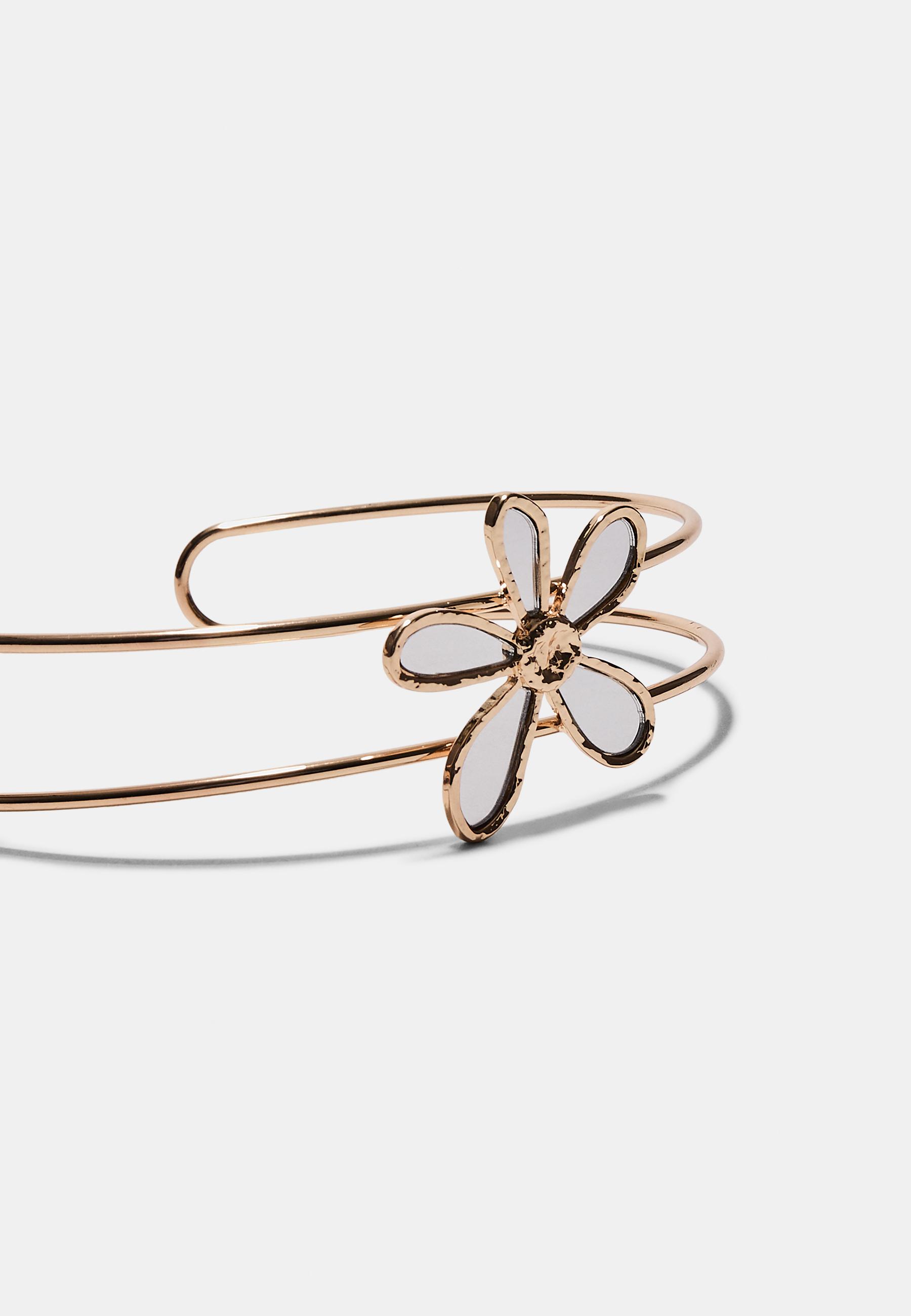 Floral choker — Gold