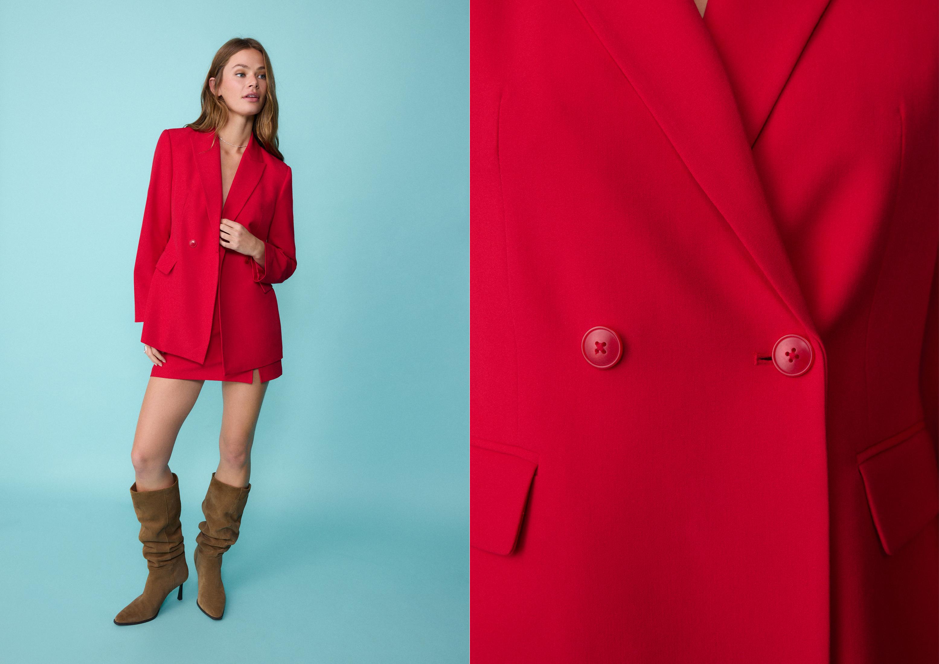 Fitted blazer — Red