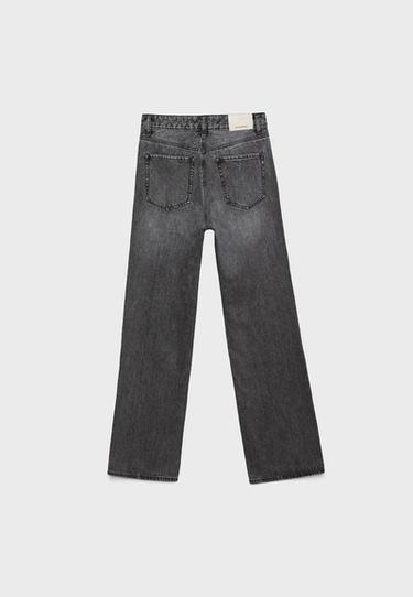 D92 Ripped straight wide-leg jeans — DARK GREY DENIM WASH 7