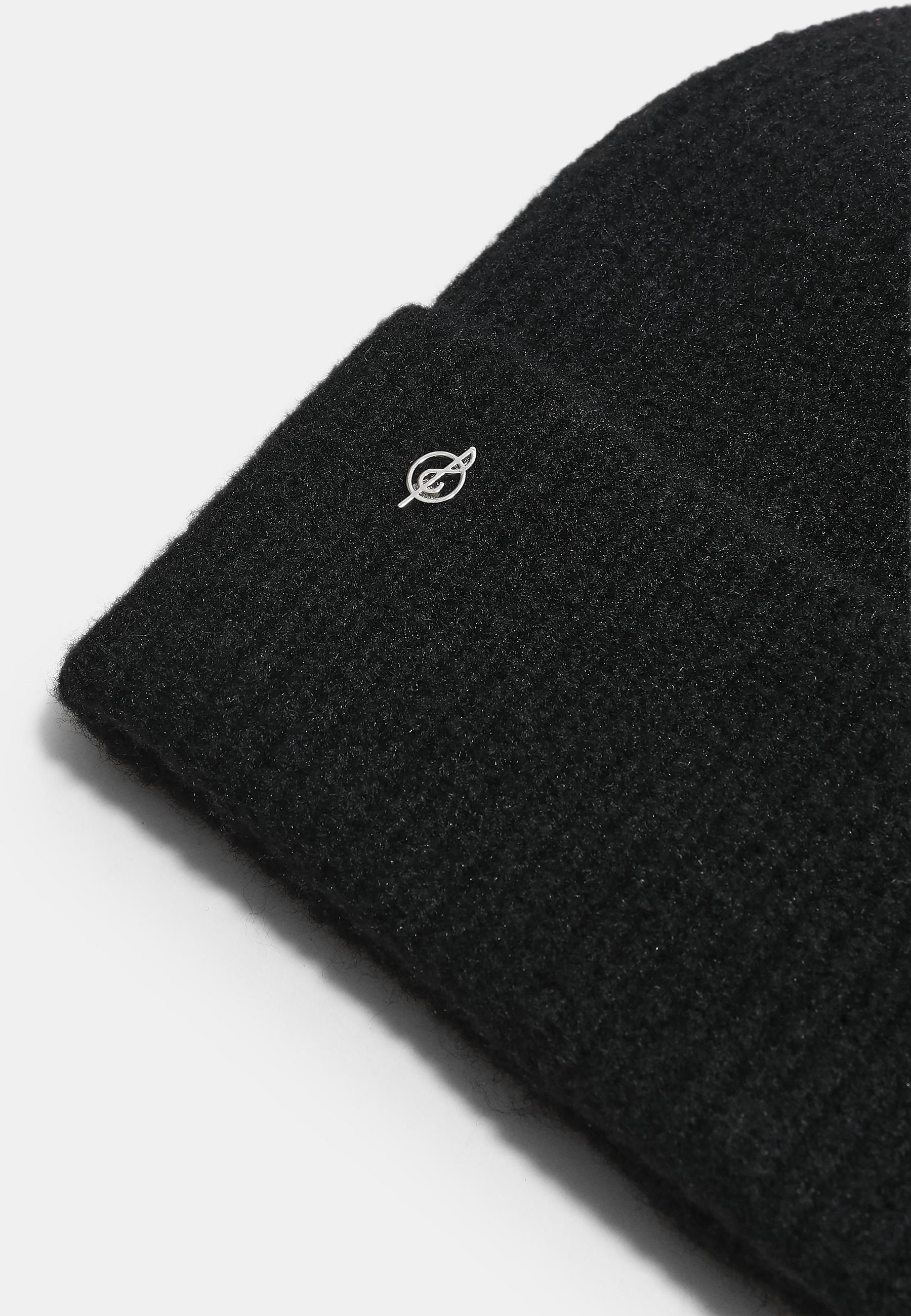 Basic knit hat — Black