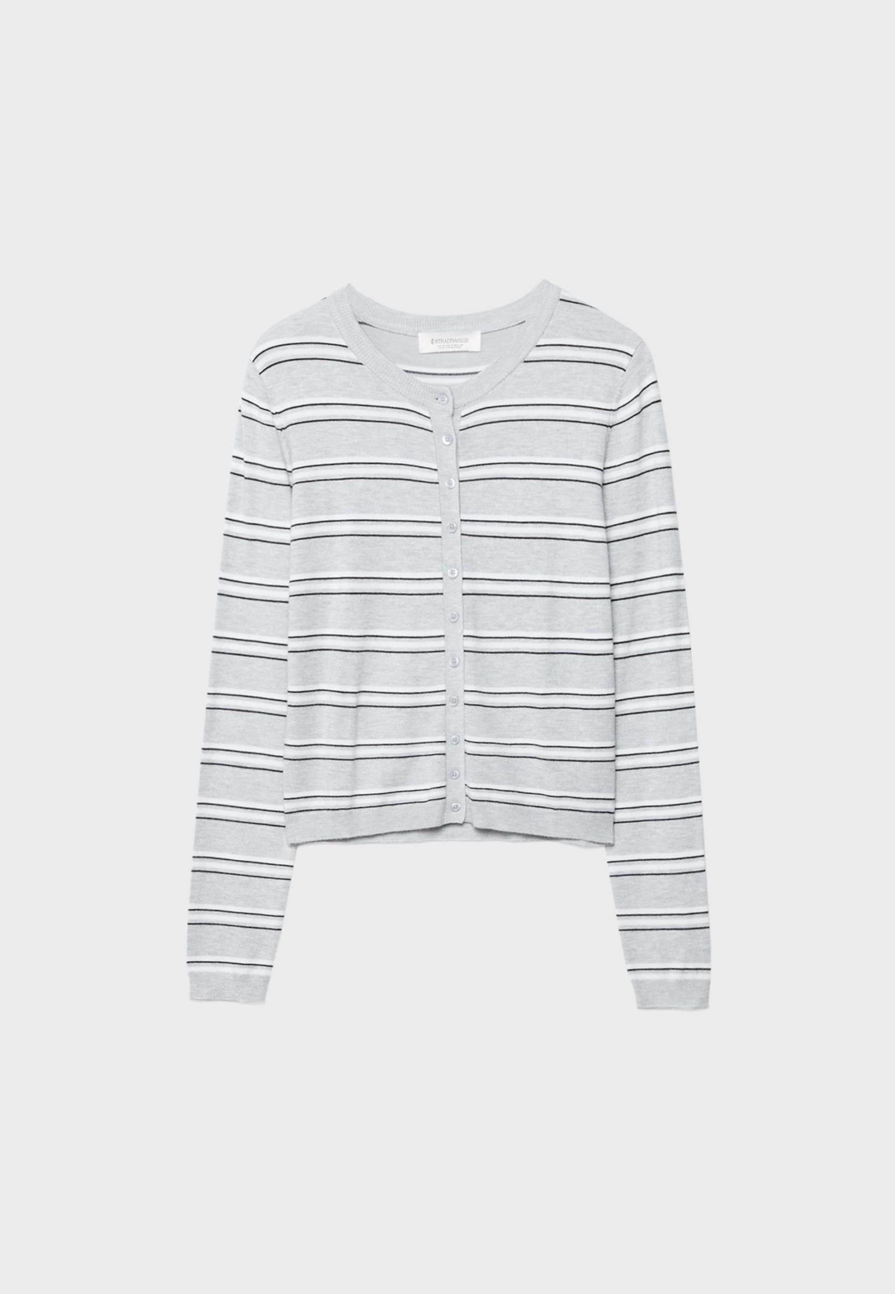 Knit cardigan — Grey melange
