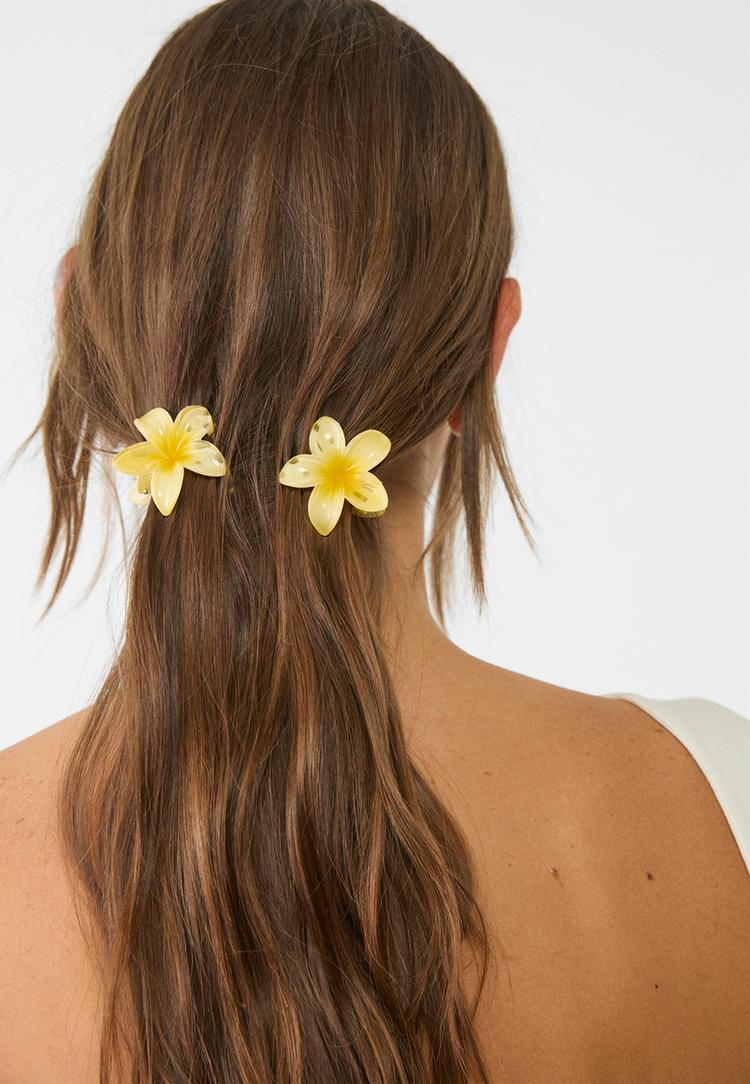 pack of 3 floral hair clips