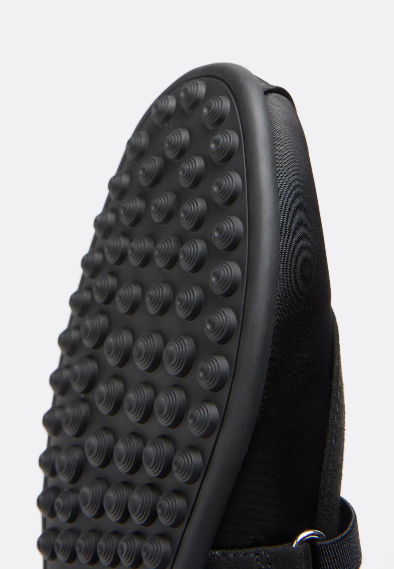 Criss-cross strap sneakerinas — BLACK