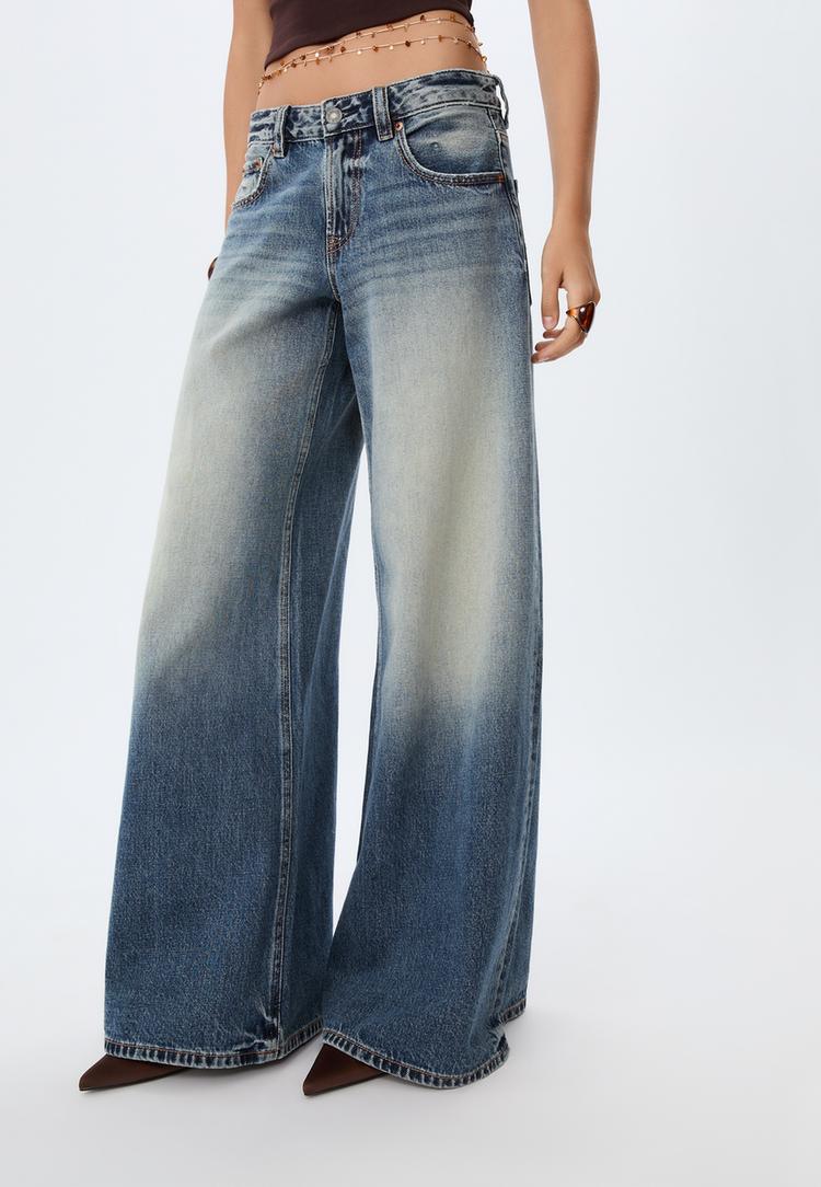 d66 low waist super wide leg jeans