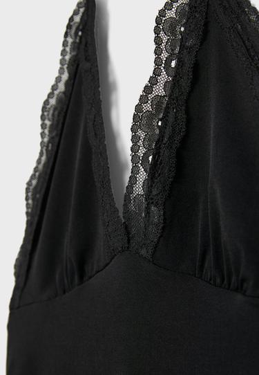 Lace halter top — Black 9