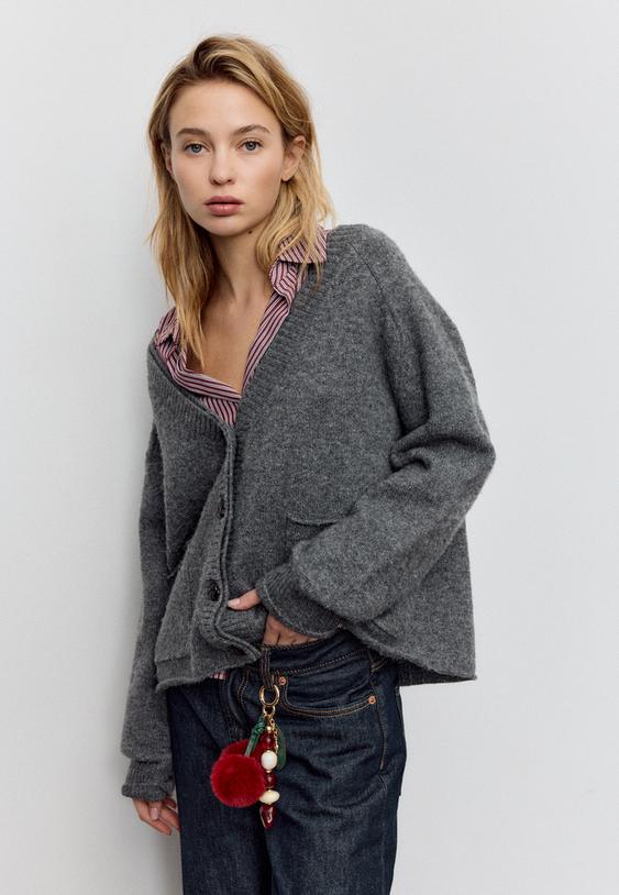 Stradivarius Cherry Charm Keyring And Beads Red Os