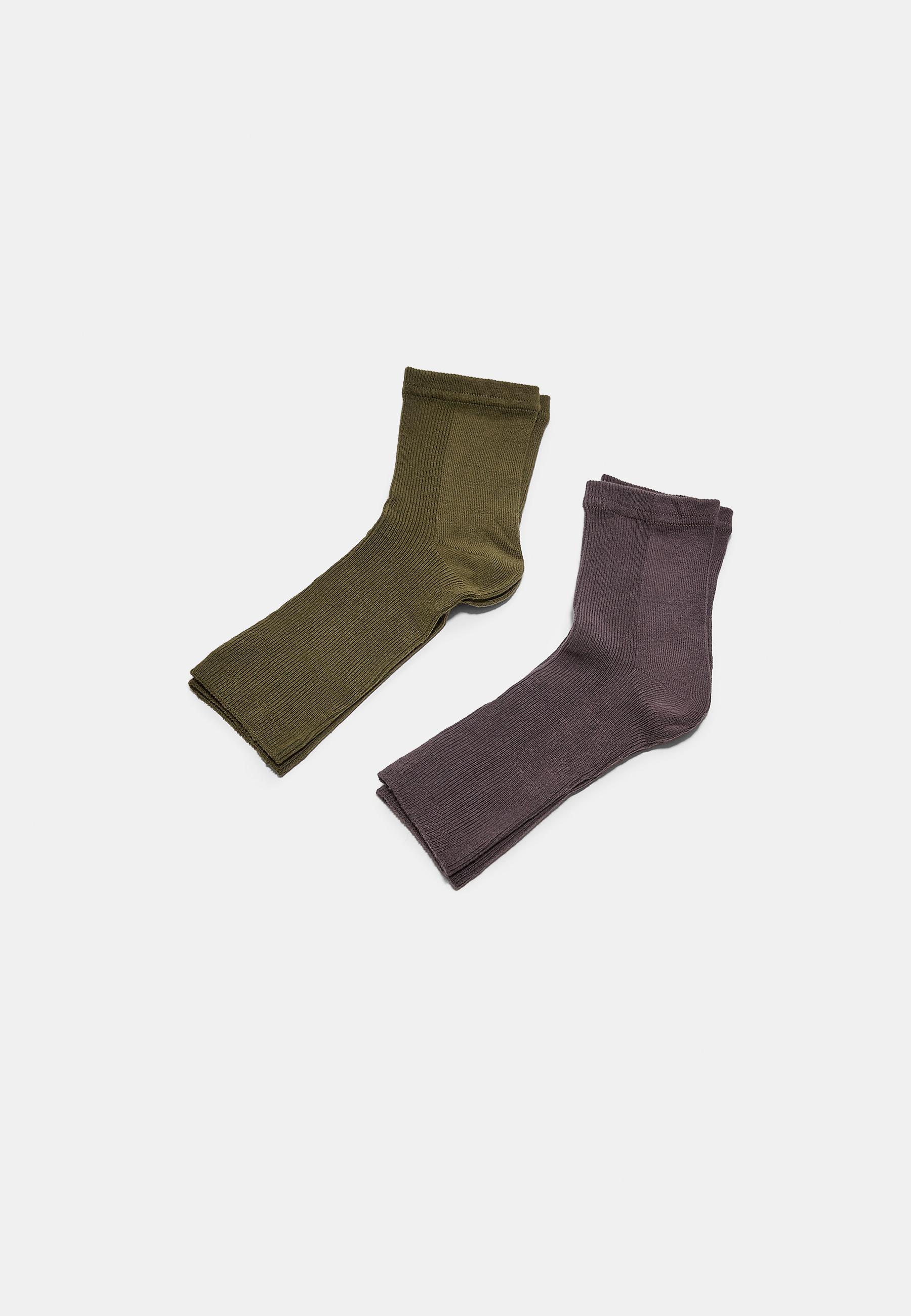 Set of 2 fingerless socks — Khaki